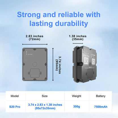 GPS Tracker for Vehichles, up to 7 Months Long Battery Life, Real Time Tracking, Unlimited Distance, Strong Magnetic,IP67 Waterproof 4G Tracker Device for Vehicles Cars Motorcycle, Subscription Needed