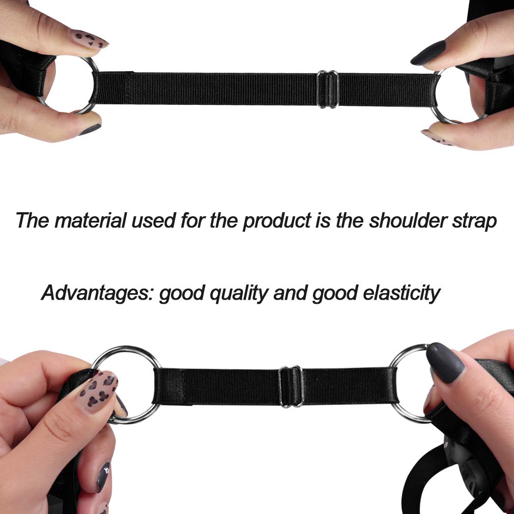 Body Harness for Women Bra Goth Stretchy Fabric Halloween Plus Size Punk Chest Strap Belt Festival Rave Lingerie cage (Black)