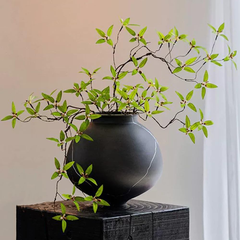 Melorca&Guilla Artificial Plants,2PCS 43.3" Green Faux Branches for Vase,Faux Greenery Stems Vase Branches Fake Plants Artificial Branches for Shop Garden Office Home Décor (2, Myrtus communis)