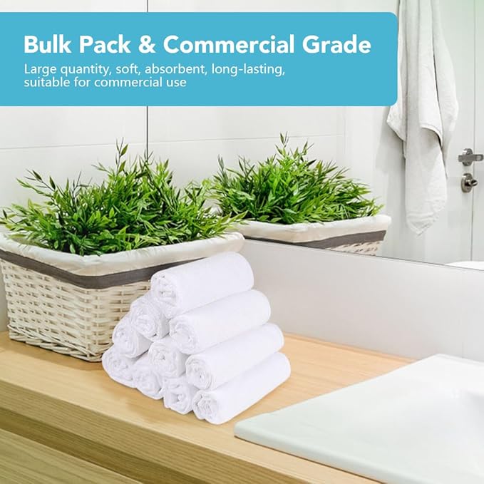 Orighty Wash Cloths Bulk Towels Set 200 Pack, Highly Absorbent and Soft Feel