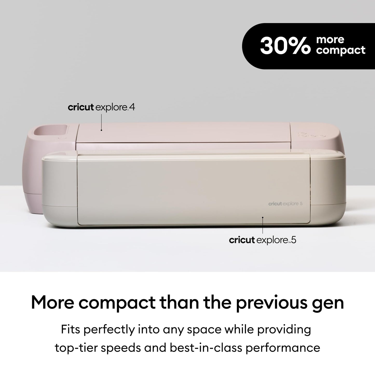 Cricut Explore® 5 Deluxe Bundle + Digital Content, Taupe - Precise Cutting Machine - Works with 100+ Materials - Sleek, Simplified Design - Includes Supplies for 100 Projects + Bonus Digital Content