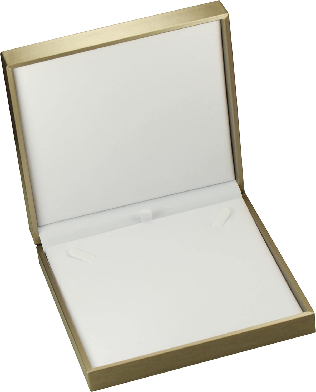 The Jewellery Pak Gold Color Big Necklace Chain Gift Box Luxury Soft Touch PU Leather Material Necklace Storage Box Size 6.42"(W)*6.42〞(D)*1.57〞(H)