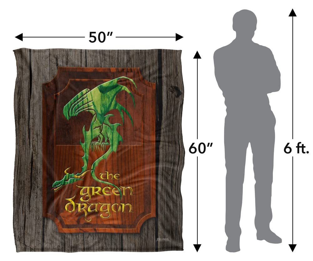 The Lord of The Rings Blanket, 50"x60" Green Dragon Inn Sign Silky Touch Super Soft Throw Blanket