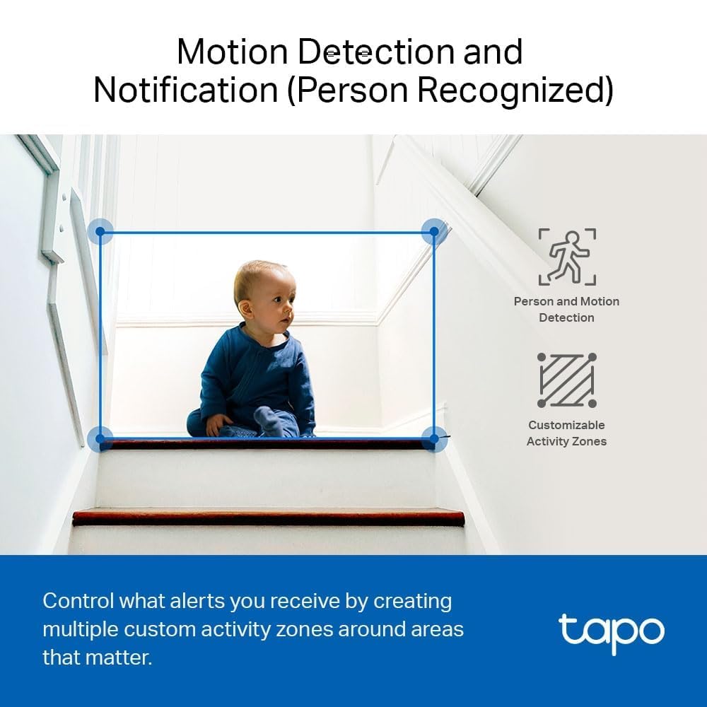 Tapo TC60 Indoor Camera House Security Camera, WiFi Camera, No Monthly Fee, AI Detection, Dog Puppy Camera, Baby Camera Monitor, CCTV, 2-way Talk, Advanced Night Vision, Works with Alexa & Google