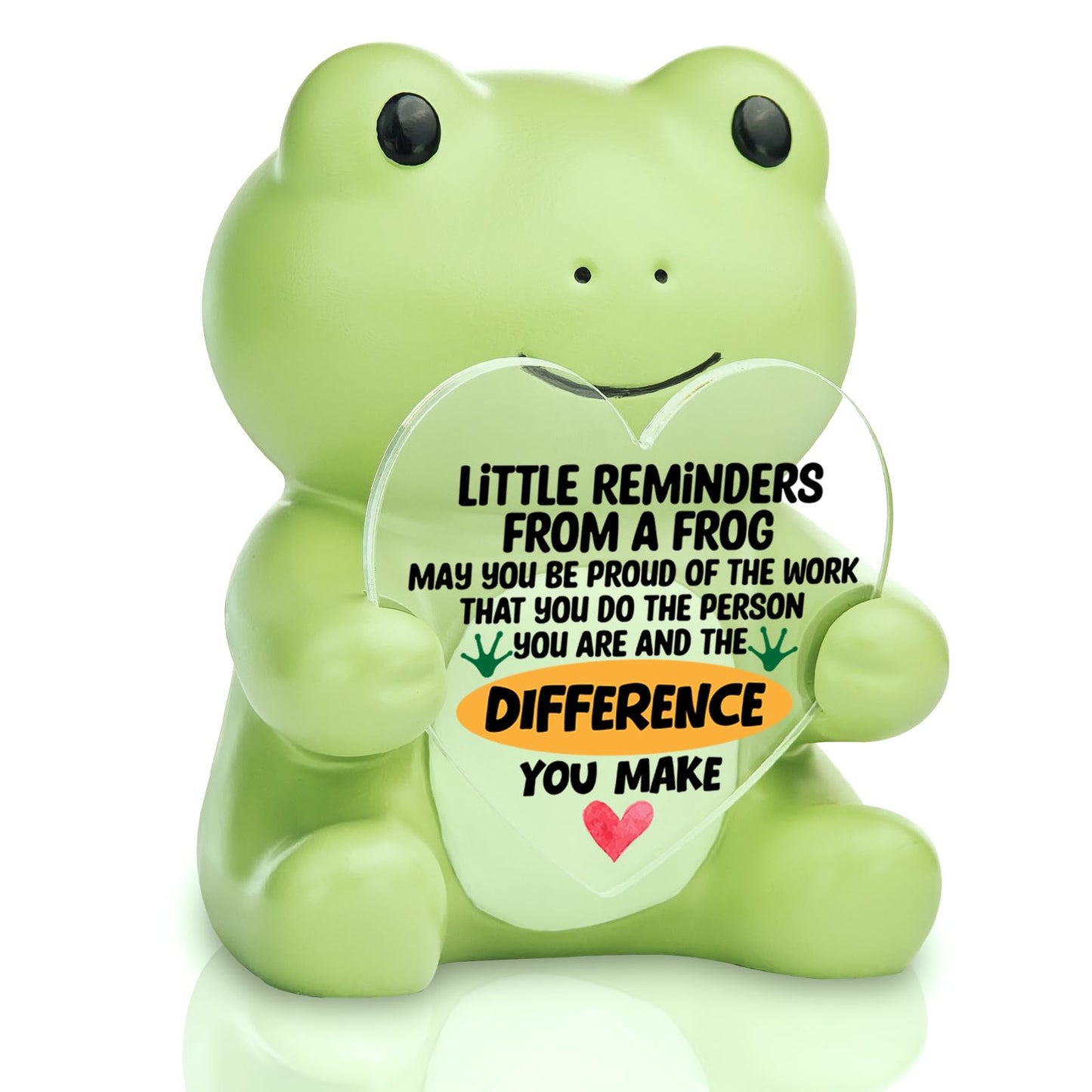 FOKCBOCM Little Reminder Frog Figurine Gift, May You Be Proud of the Work You Do Inspirational Desk Decor, Emotional Support Appreciation Present for Teacher Coworker Nurse-DSZX163
