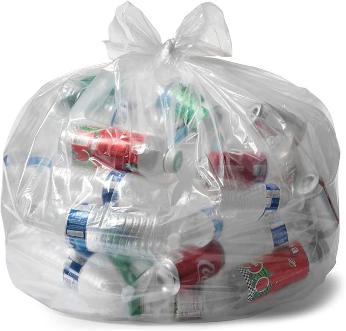 Aluf Plastics 45 Gallon 2.0 MIL Clear Garbage Bags