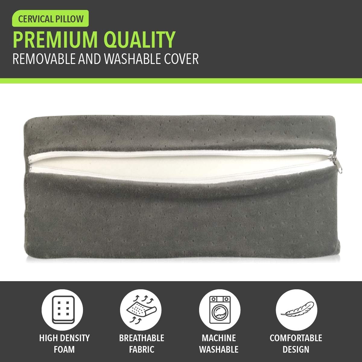 Lumia Wellness Cervical Traction Wedge Pillow - Neck Support Pillow, FSA/HSA Eligible, TMJ & Neck Pain Relief, Neck Stretcher Relaxer