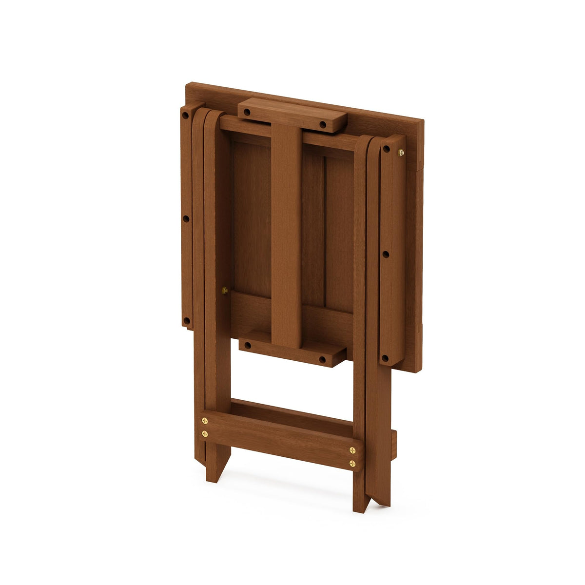 Furinno TIOMAN Folding Outdoor Side Table, Wooden Patio End Table for Garden, Porch, Balcony, Teak Oil, Light Wood