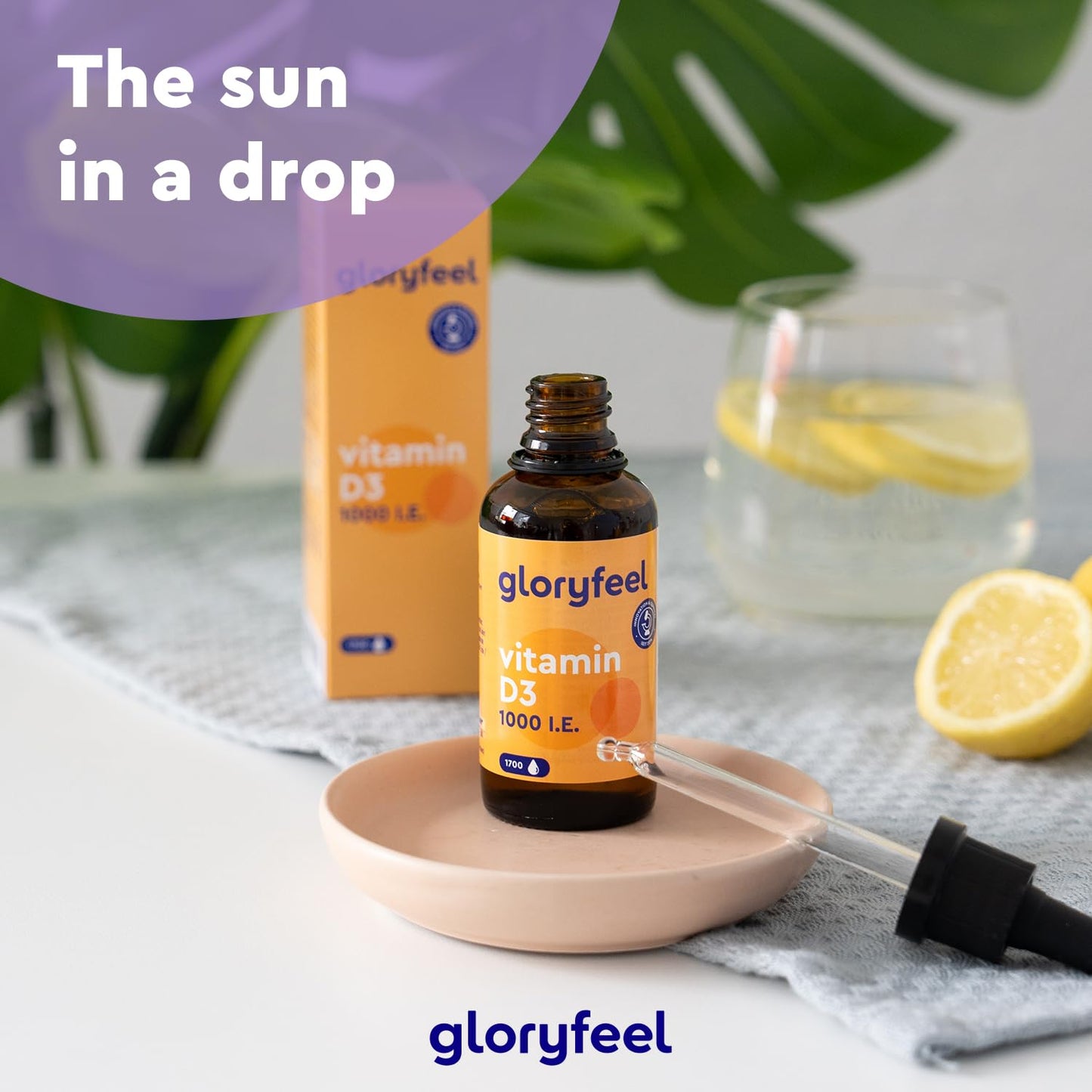 Vitamin D3 Drops - 50ml Liquid Vitamin D3 in MCT Oil, 1.000 IU per Drop (1700 Drops) - for Kids & Adults - Supplement Made in Germany