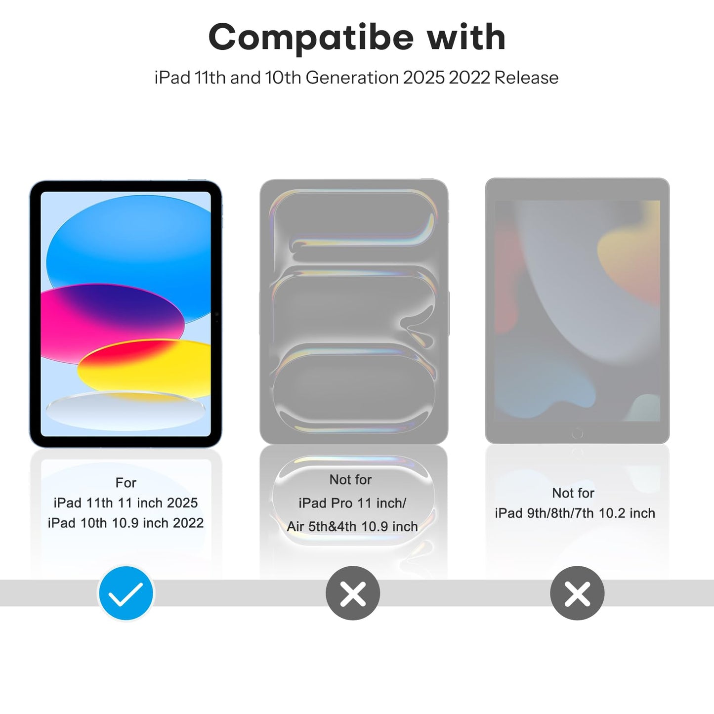OMOTON Screen Protector for iPad Air 5th 4th Generation (Air 5/4, 10.9 Inch, 2022/2020) iPad Pro 11 Inch (2022/2021/2020/2019) Tablet - Tempered Glass, Case Friendly, Apple Pencil Compatible, 2 Pack
