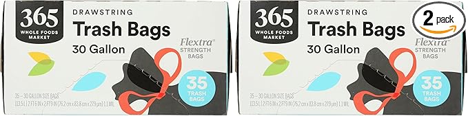 365 by Whole Foods Market, Drawstring Trash Bags, 35 ct
