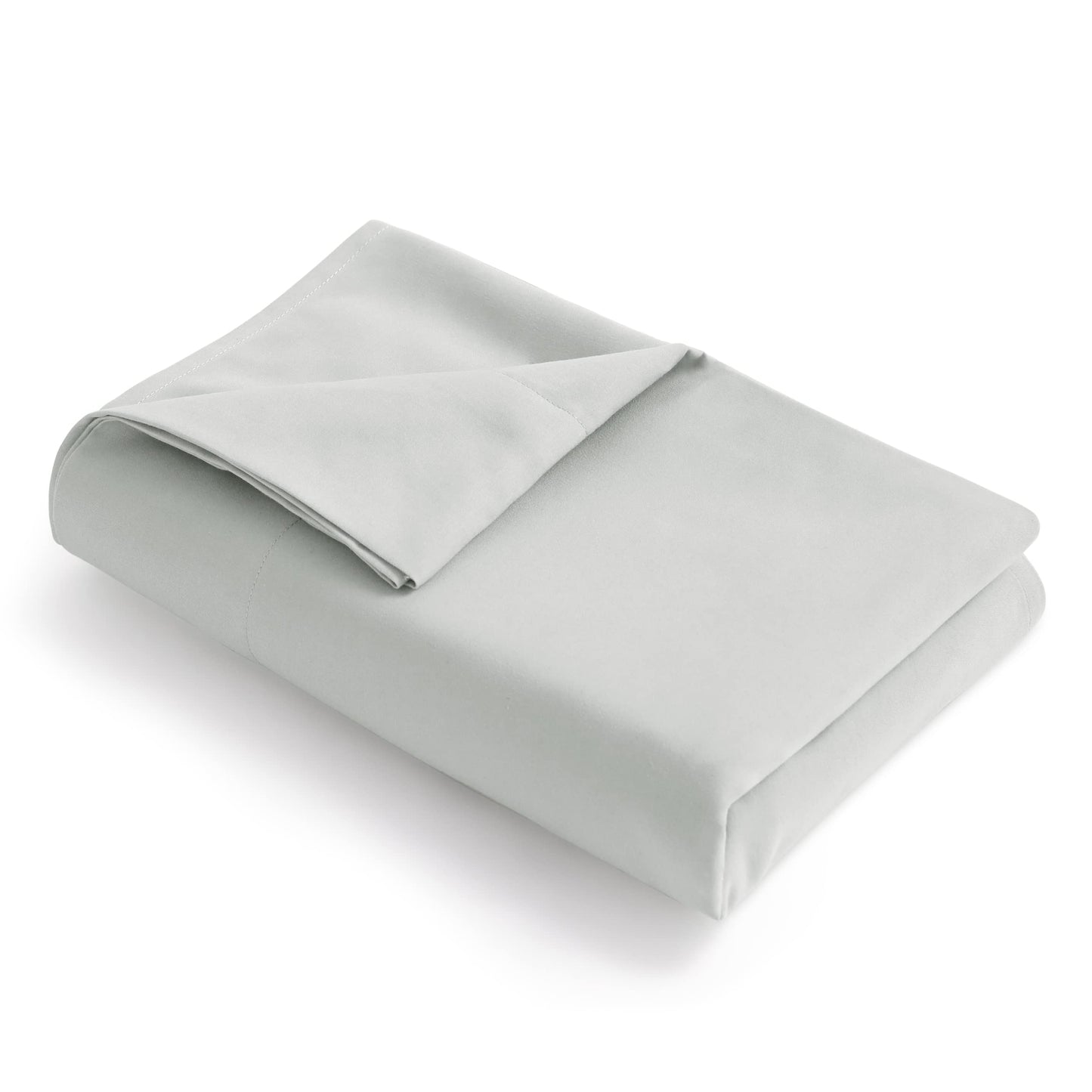FLXXIE King Flat Sheet - Brushed Microfiber Flat Sheet Only - Soft and Fade, Wrinkle-Free, Stain Resistance Flat Bed Sheet - Hotel Quality Top Sheet - (King, Light Grey)