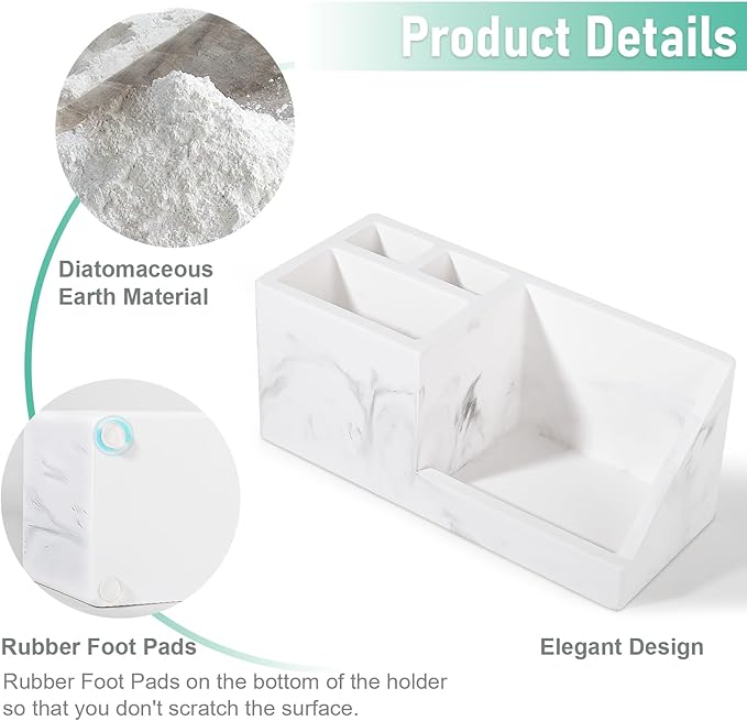 Diatomite Toothbrush Holders for Bathrooms, Quick Dry Electric Tooth Brush and
