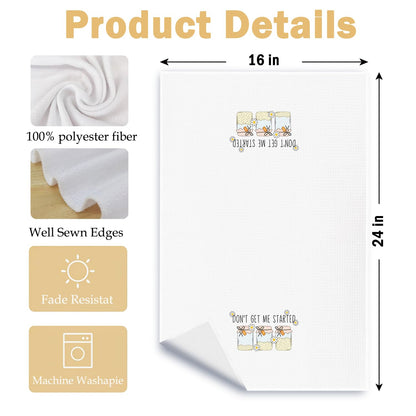 HSIASHENG Funny Sourdough Baking Kitchen Towels, Gifts for Sourdough Bakers Baking Lovers Dish Towels, Bread Maker Gifts Hand Tea Towel for Dining Kitchen, 16x24 Inch