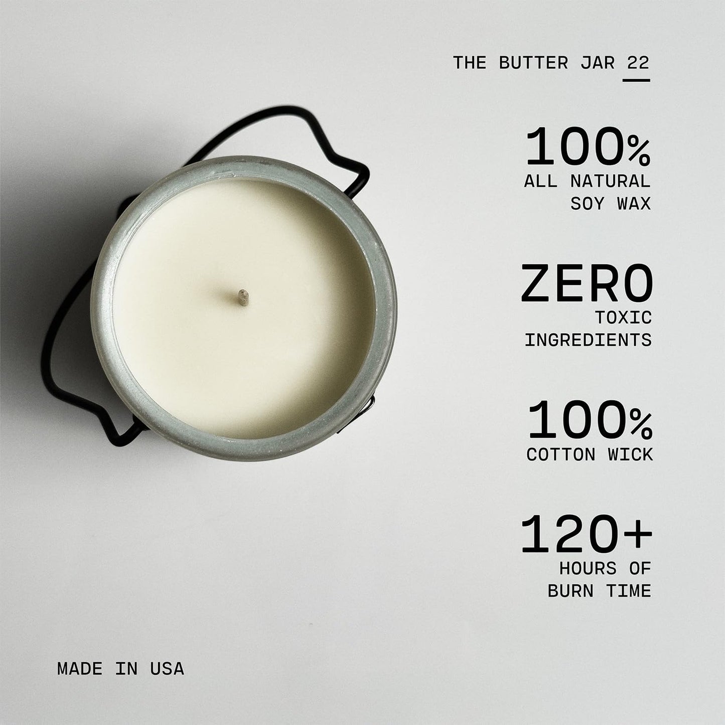 Milkhouse Candle Company Fireside Flannel Soy Candle - Amber & Tobacco | Fir & Balsam | Bergamot & Mountain Air - 22 oz Butter Jar with Lid, 120+ Hour Burn Time, Made in the USA