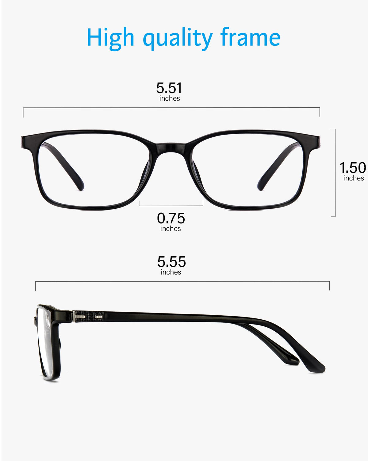 ANRRI Blue Light Blocking Glasses Anti Eyestrain UV Filter Computer Game Eyeglasses Lightweight Frame