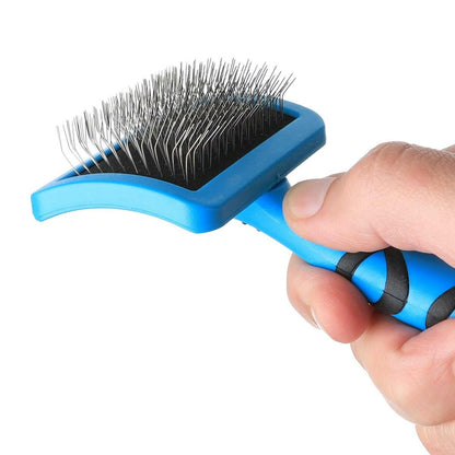 GROOM PROFESSIONAL Firm Slicker Brush,Blue, Medium