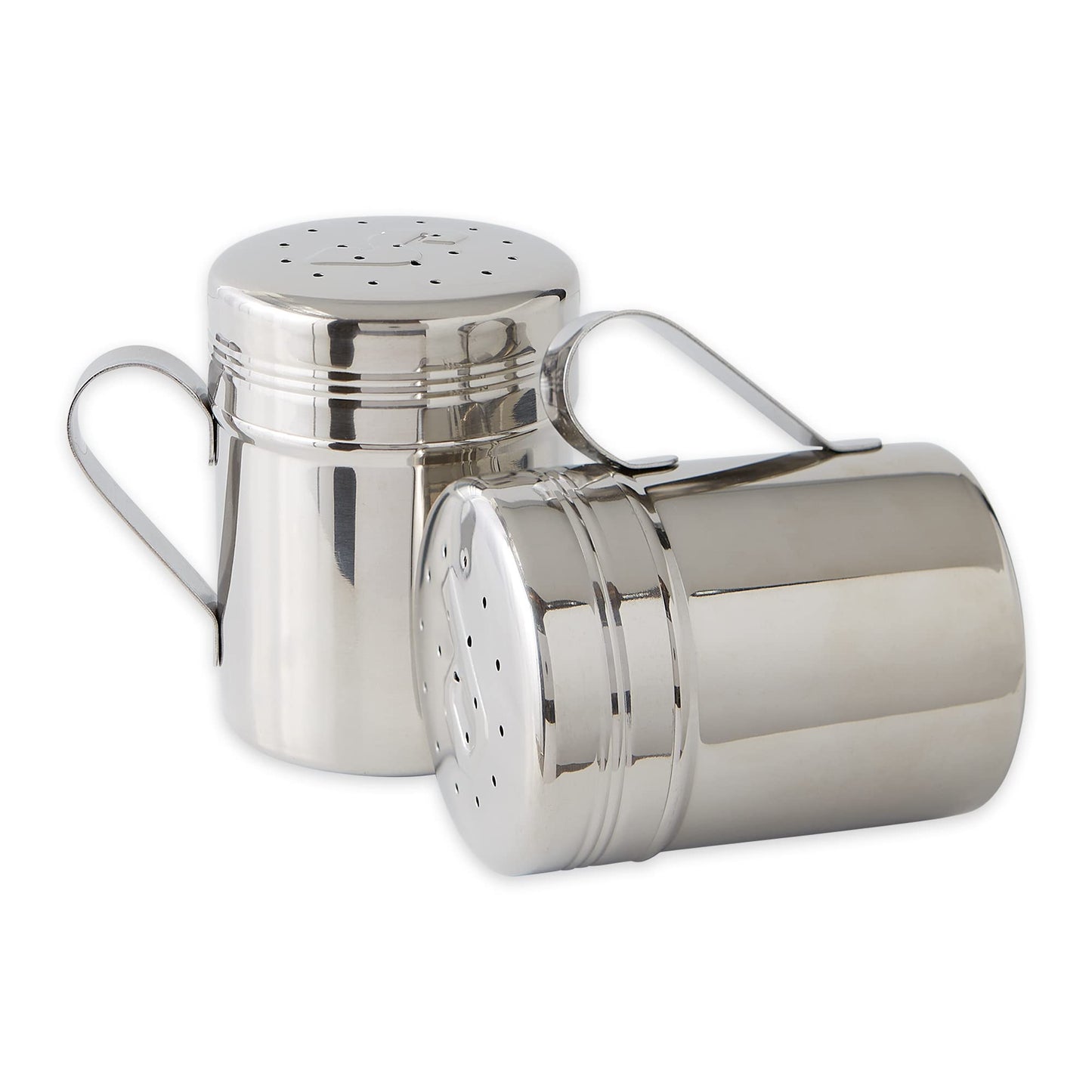 RSVP International Endurance Kitchen Shaker Collection, Dishwasher Safe, Salt & Pepper Set, 10-Ounce, Stainless Steel