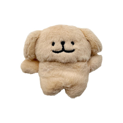 Yatchen Furry Case Compatible with AirPods Pro,Funny Cute 3D Cartoon Plush Dog Design Fluffy Soft Warm Cover Case Carrying Charging Box with Keychain Anti-Fall Protective Case for AirPods Pro