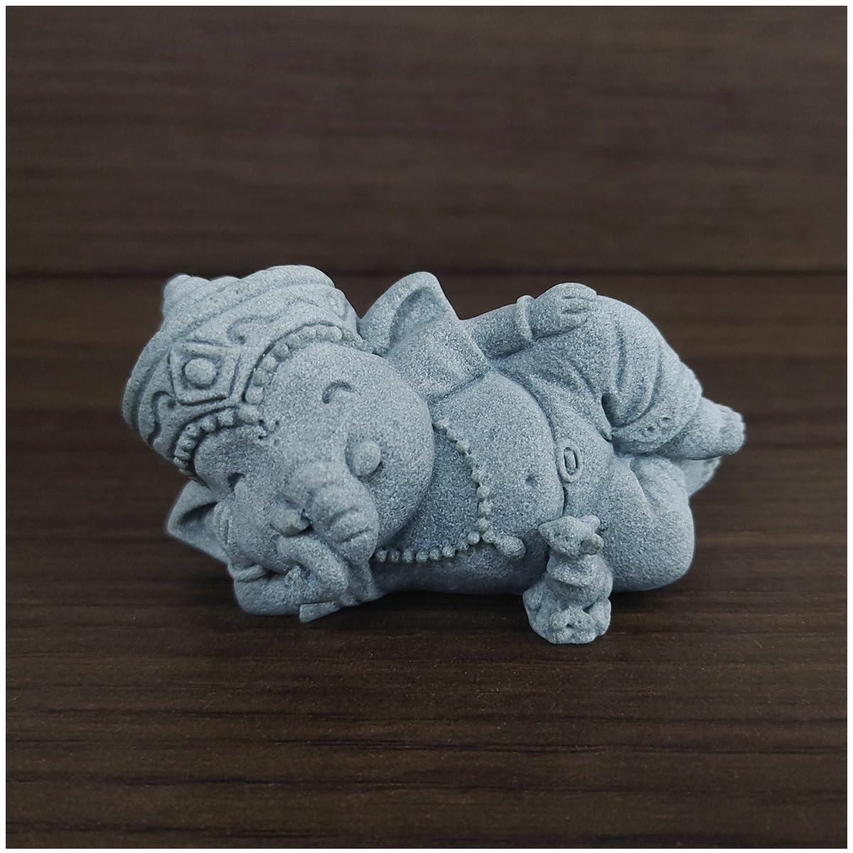 livelyfish Small Elephant Statue Sandstone Figurine Hindu Meditation Buddha Sculpture for Fish Tank Aquarium Decoration (G)