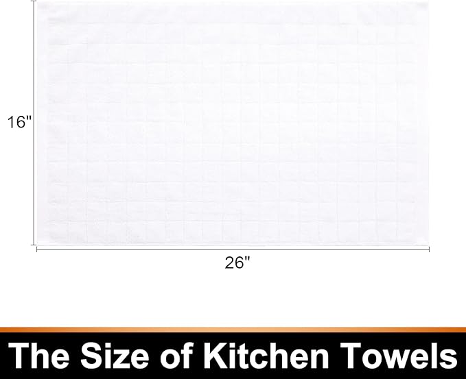 Mordimy 100% Cotton Terry Cloth Kitchen Towels, Super Soft and Absorbent Dish