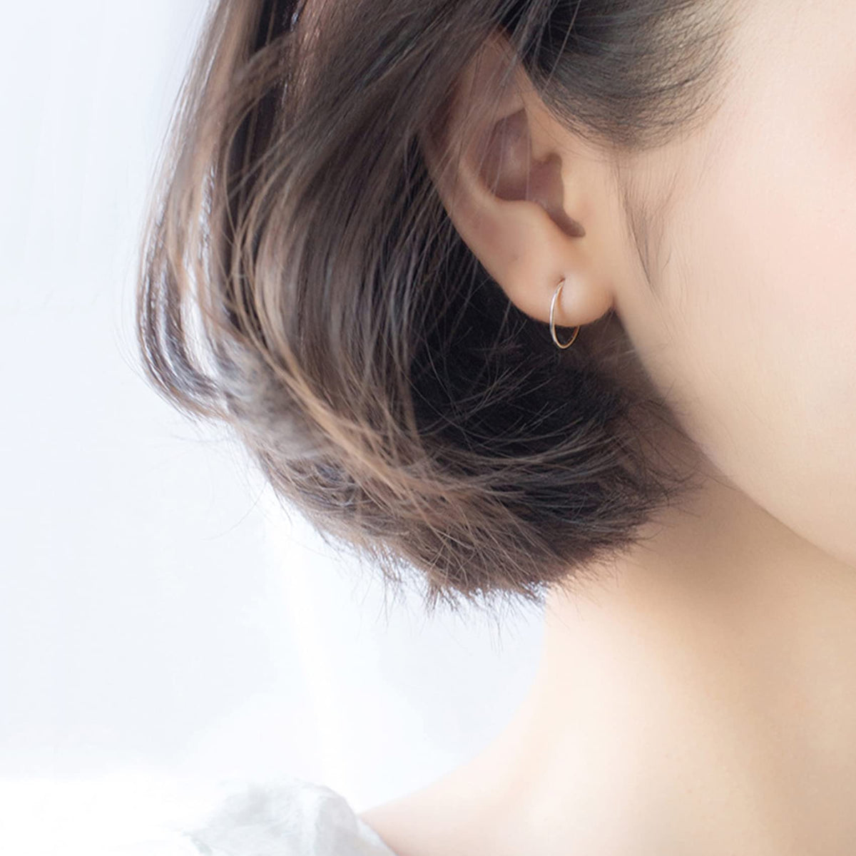 EPIRPRA Silver Hoop Earrings- Cartilage Earring Small Hoop Earrings for Women Men,4 Pairs of Hypoallergenic 925 Sterling Silver Tragus Earrings(Silver,8mmx2+10mmx2)