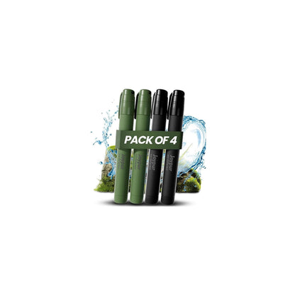 Portable Water Filter Straw Survival, Essential Camping & Hiking Gear, Water Purification Straw for Travel, Biking and Emergency Preparedness (2Black+2Green)