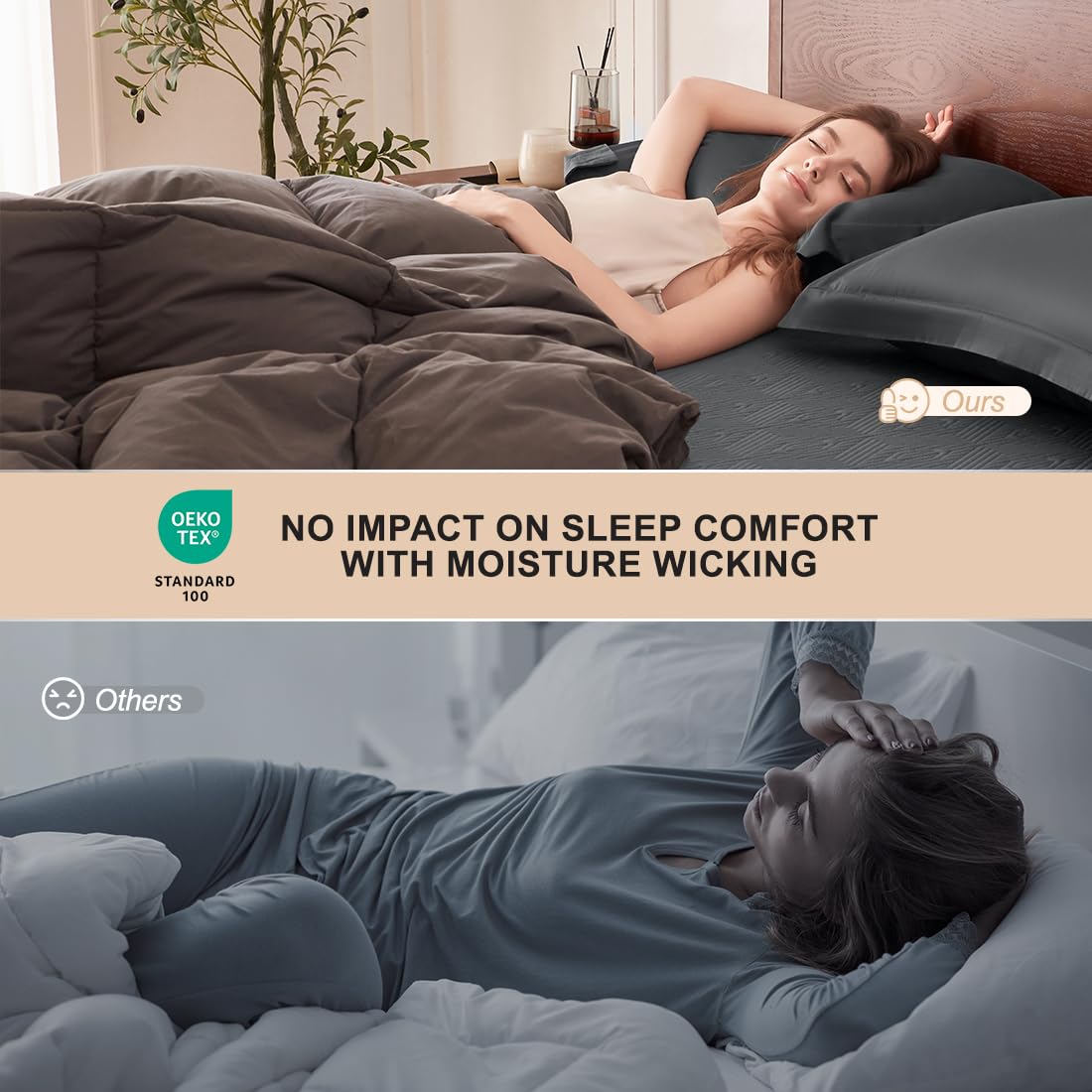 Black Premium Jacquard 100% Waterproof King Mattress Protector, Noiseless, Anti - Slip, Breathable Bed Cover, Rayon from Bambo, Quilted, Mattress Pad Sheet, Deep Pocket 8"-21"