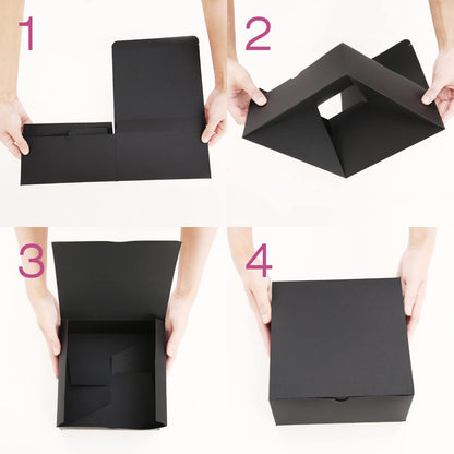 JINMING 10 Gift Boxes 8x8x4 Inches, Matte Black Gift Boxes Bulks for Mother's Day, Father's Day, Party, Birthday, Groomsman Proposal Boxes for Light Gifts