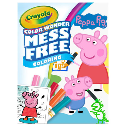 CRAYOLA Color Wonder - Peppa Pig Mess-Free Colouring Book (Includes 18 Colouring Pages & 5 Magic Color Wonder Markers) Packaging may vary
