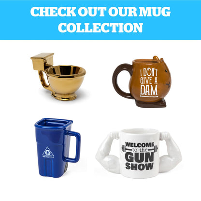 BigMouth Inc Sprinkle Donut Coffee Mug, Fun Novelty Doughnut Shaped Cup, Fun Gift for Dessert Lovers, Ceramic, 12 Ounces