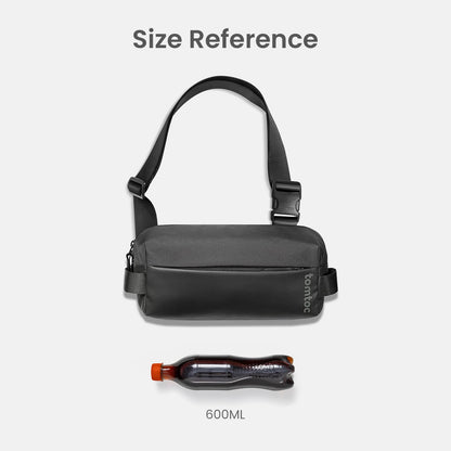 tomtoc Compact EDC Sling Bag, Minimalist Chest Shoulder Crossbody Sling Backpack for Men Women, fits Switch 2 or ipad mini 7, Lightweight Everyday Carry Bag for Tactical, Travel, Work, Sport, Black