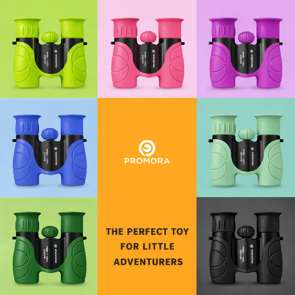 Binoculars for Kids – Perfect Toy for Little Boys and Girls – Extensive Set Incl. Magnifying Glass & Compass – Powerful Magnification 8X21 – 3 to 12 Year Old Kids for Toddler