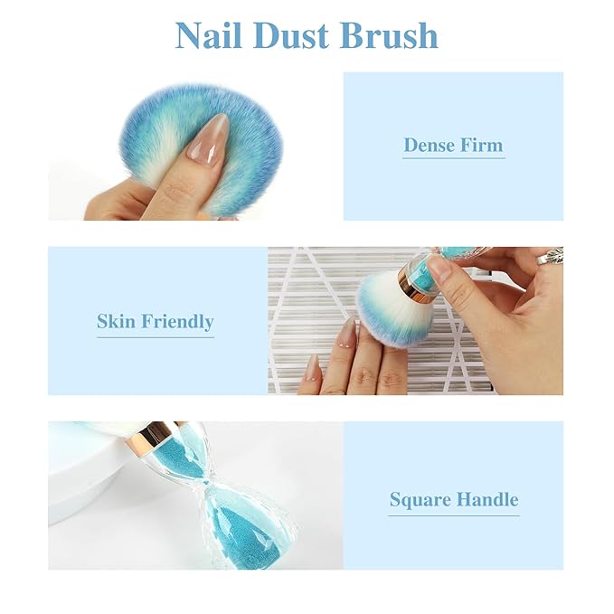 Nail Dust Brush for Acrylic Nails, Soft Brush Nail Art Dust Powder Remover
