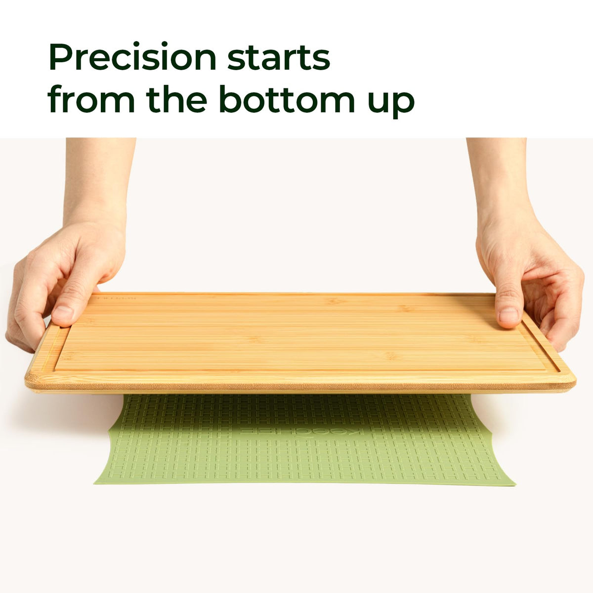 Keechee Cutting Board with Non-slip Mat, Bamboo Cutting Board for Kitchen Meal Prep & Serving - Wood Serving Board Set with Deep Juice Groove Ideal Kitchen Gifts