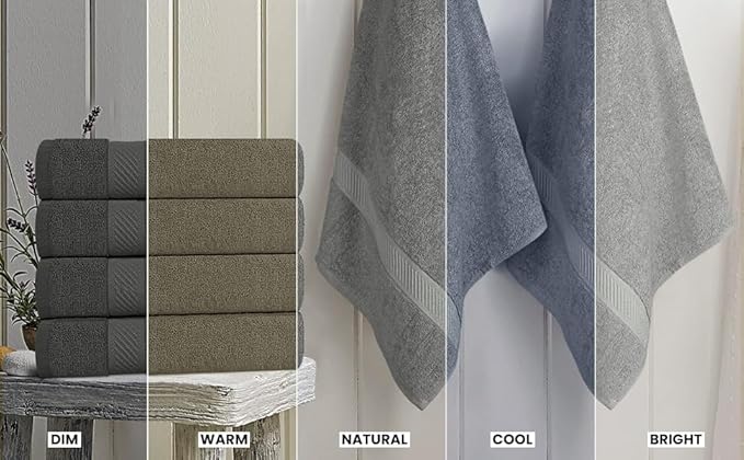 Utopia Towels 6 Pack Medium Bath Towel Set, 24 by 48 Inches, 500 GSM 100% Ring