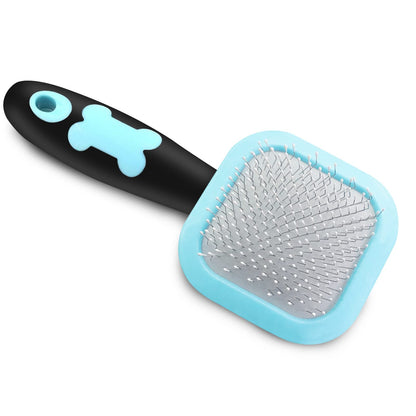 PETPAWJOY Dog Cat Slicker Brush, Gently Cleaning Pin Brush for Shedding Dogs Hair Brushs for Small Puppy Yorkie Poodle Rabbits Cats