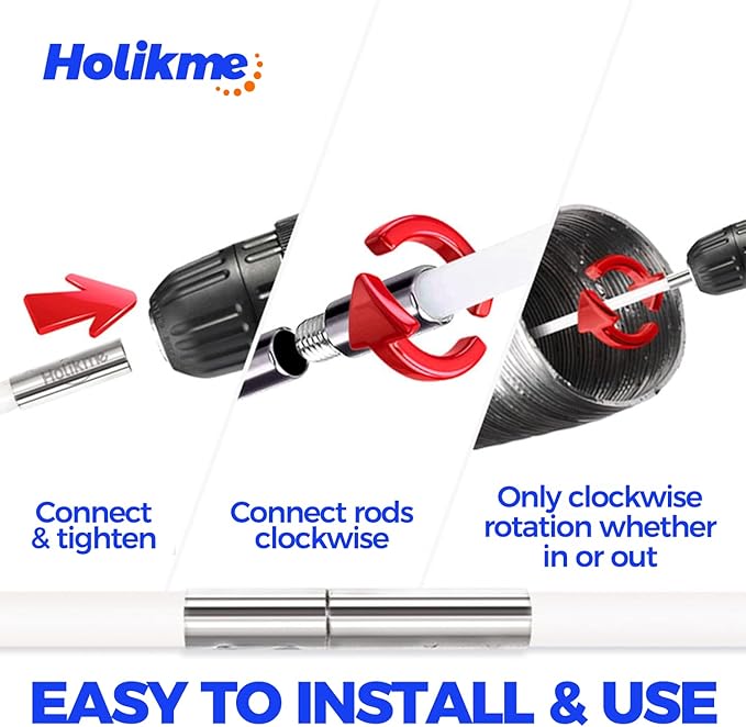 Holikme 30 Feet Dryer Vent Cleaner Kit, Flexible Lint Brush