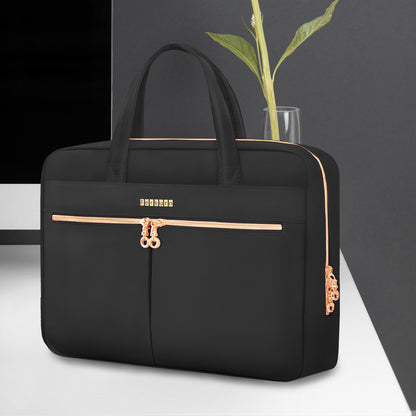 Ferkurn Laptop Bag Case 15 15.6 16 inch Briefcase for Women Men Compatible with 15"/16" MacBook Pro/Air M3/M2/M1, 15" Surface Laptop 6/5/4 Book 3/2, XPS 15, HP Pavilion, Acer, ASUS, Samsung,Black
