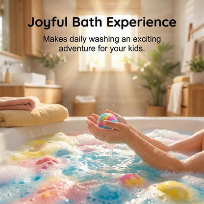 Bath Bombs with Surprise Inside, 2026 New 12/24 Pack Ocean Toy Bath Salt Ball Sleeve Box Bath Bombs, Animal Theme Fizzy Bubble Bath, Bath Fizzies Gift Set for Women (Land Animal 24Pack)