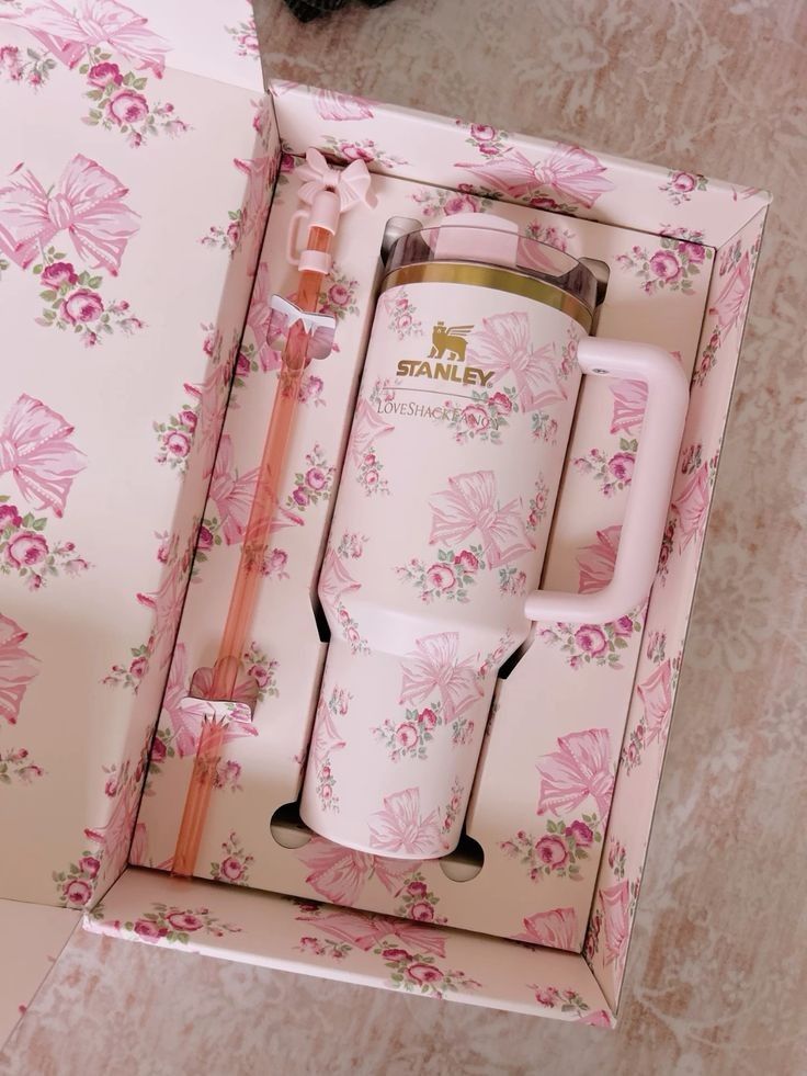GIF Box Butterfly Pink Stanley Cup – Cute & Fun