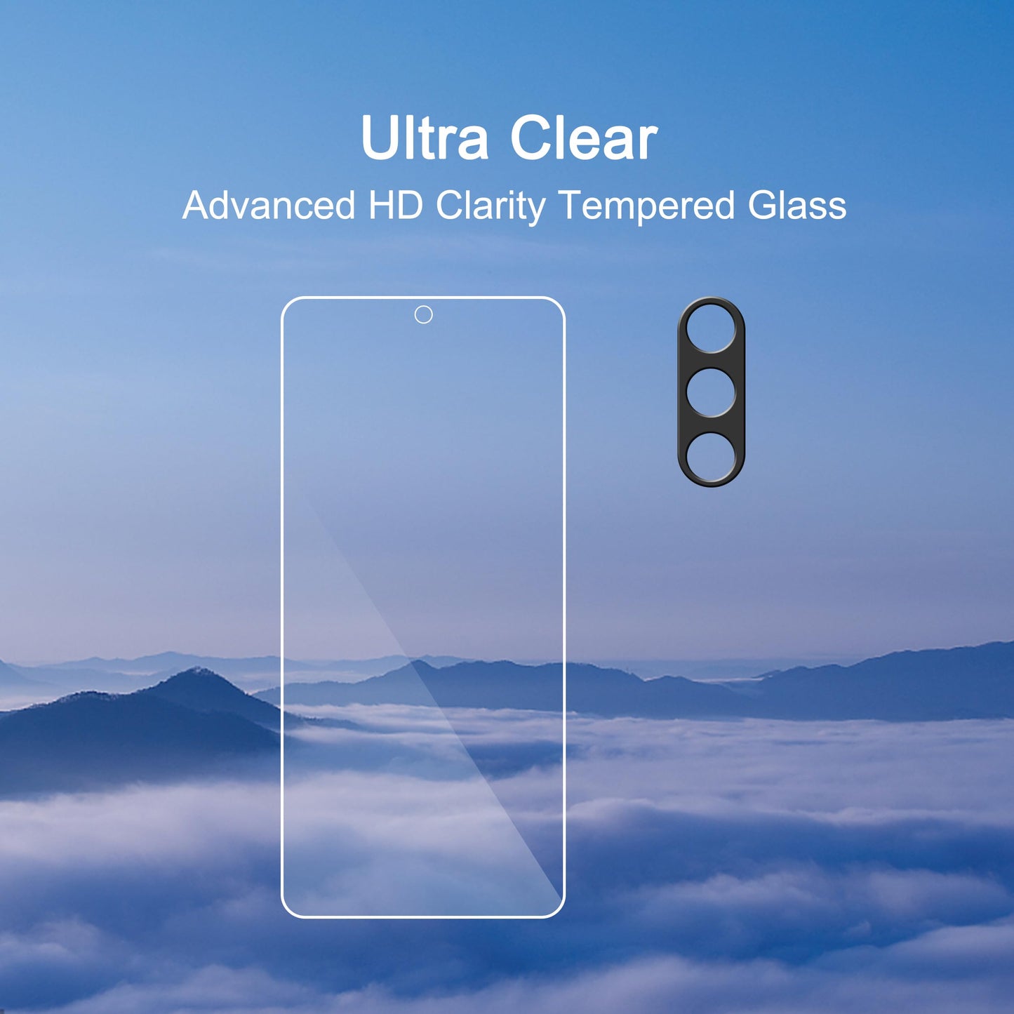 Ailun Screen Protector for Galaxy S22+/S22 Plus 5G 6.6 Inch Display 3Pack + 3Pack Camera Lens Tempered Glass Fingerprint Unlock 0.25mm Clear Anti-Scratch Case Friendly [Not For S22 Ultra]