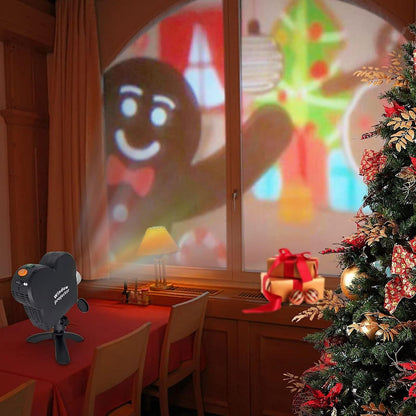 Halloween Window Projector,Halloween Holographic Projector,Christmas Led Holographic Projection Lamp,12 Movies,Used for Halloween Outdoor,Christmas Garden Decoration Family Outdoor Party