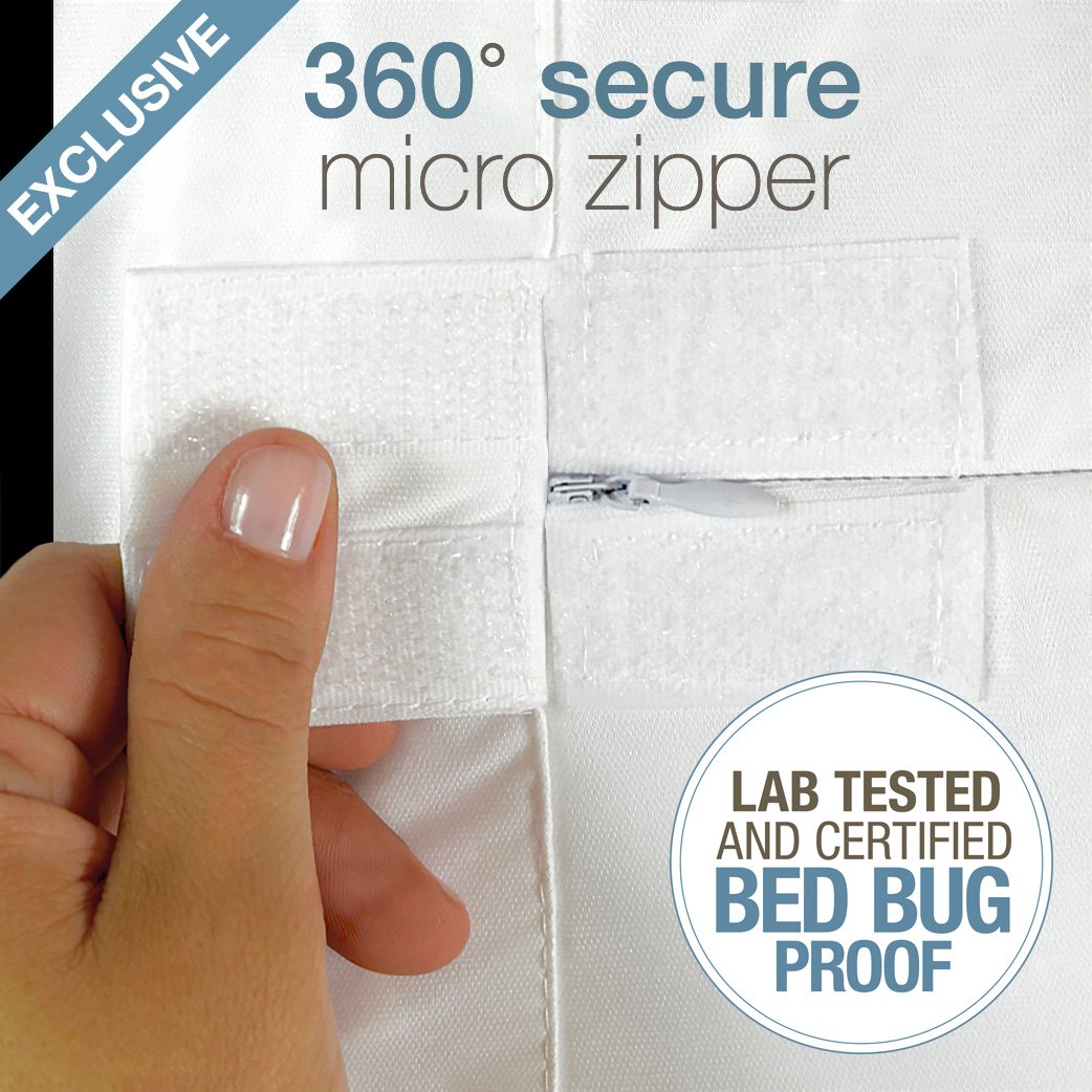SafeRest Zippered Mattress Protector - Premium 6-9 Inch Waterproof Mattress Cover for Bed - Breathable, Noiseless Washable Mattress Encasement - Twin
