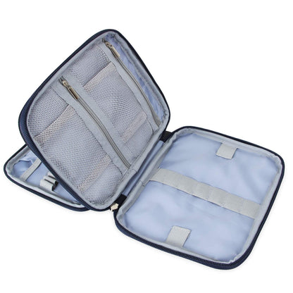 Teamoy Organiser Case for Interchangeable Circular Needles, Ergonomic Crochet hooks, Aluminum Crochet Hooks, Crochet Accessories and More - NO Accessories Included, Blue