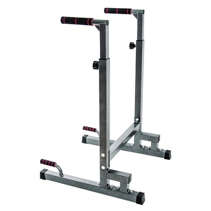 BalanceFrom Steel Frame Dip Station with Adjustable Height, 500 Pound Weight Capacity – Upper Body Workout Home Gym Equipment for Triceps, Push & Pull Ups, Leg Raises, and Bench Press