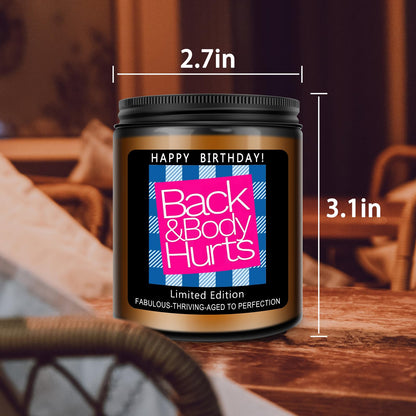 Homsolver Birthday Gifts for Women Men, Happy Birthday Decoration Candles Gift for Her Him, Funny Friendship Mom Dad Sister Friends Wife Husband Present Ideas - Lavender Scented Candle