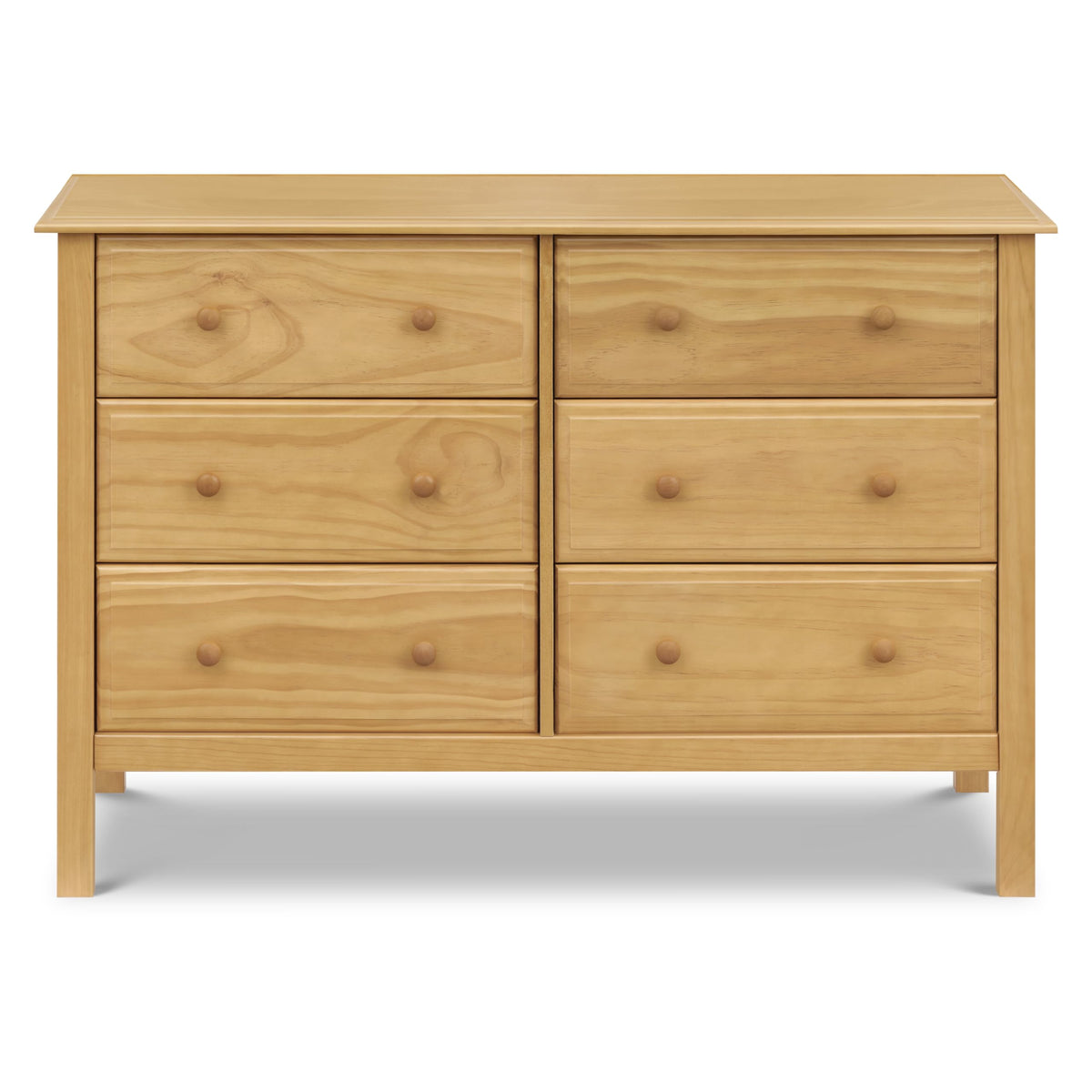 Jayden 6-Drawer Double Wide Dresser with 9+ inch Drawer Extension in Honey, Greenguard Gold Certified