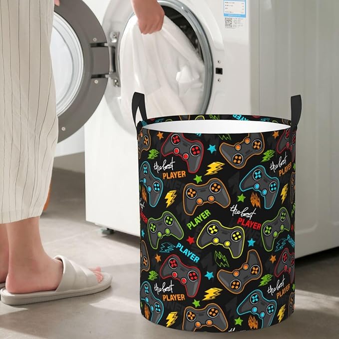 Gaming Joysticks Laundry Hamper Bag