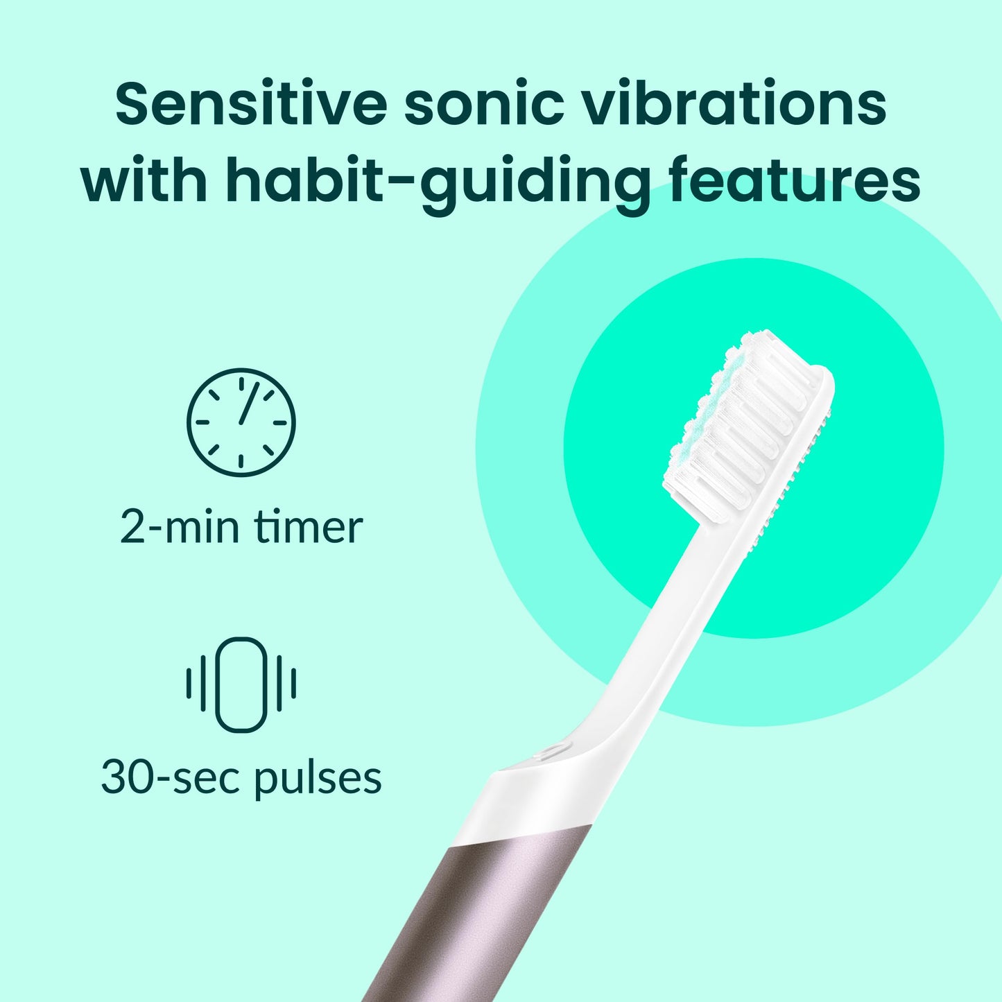 Quip Metal Sonic Electric Toothbrush for Adults - Time Travel & Soft Bristles with Travel Case & Replacement Brush Head - 3 Month Battery Life - Indigo